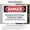 Signmission Poison Pesticide Storage Area Danger Sign, Vinyl Decal, 10in W x 7in L, 2PK OS-2PACK-DS-D-710-L-1970 - alternate 3